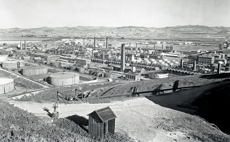 Historic photo of the Chevron Richmond Refinery.