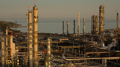 A processing unit at the Chevron Richmond Refinery.