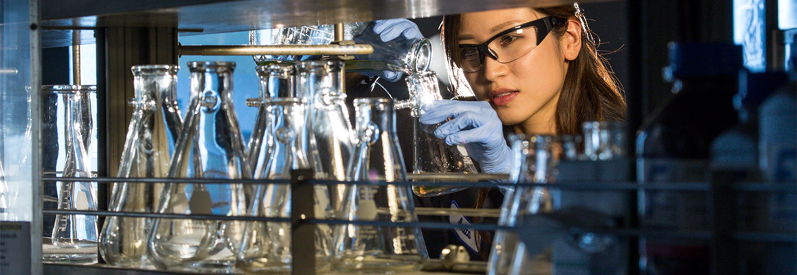 A scientist working at the Richmond Technology Center.