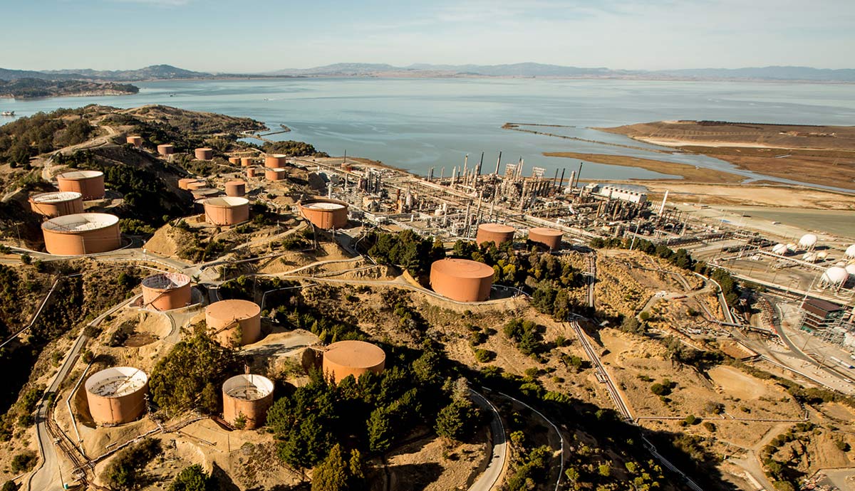 Aerial view of the Richmond Refinery.